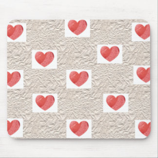 ハートのコラージュのマウスパッド マウスパッド