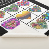 ハートのコラージュ絵を描、引用文 シェルパブランケット (3/4)