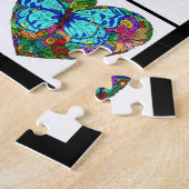 ハートのコラージュ絵を描、引用文 ジグソーパズル (側面)