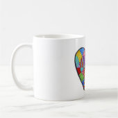 ハートのコラージュ11のozのクラシックで白いマグ コーヒーマグカップ (左)