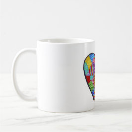 ハートのコラージュ11のozのクラシックで白いマグ コーヒーマグカップ