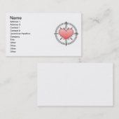 ハートのコンパスカード 名刺 (正面/裏面)