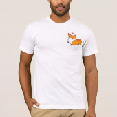 ハートのコーギーのポケットティー| CorgiThings Tシャツ (正面)