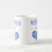 ハートのコーヒー・マグのかわいい人魚 コーヒーマグカップ (中央)