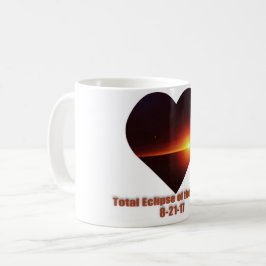 ハートのコーヒー・マグの皆既食 コーヒーマグカップ