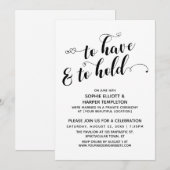 ハートのコールigraphy 受付「心から愛を捧ぐ」 招待状 (正面/裏面)