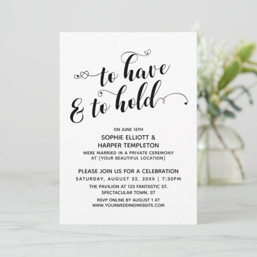 ハートのコールigraphy 受付「愛を捧げ、愛を紡ぐ」 招待状 (スタンド正面)