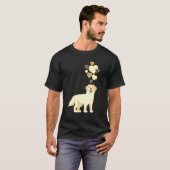 ハートのゴルデンレトリバー Tシャツ (正面フル)