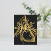 ハートのゴールドフォイルのテクスチャLupercalia Valentine シーズンカード (スタンド正面)