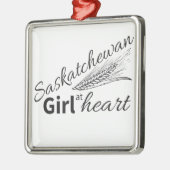 ハートのサスカチュワンの女の子 メタルオーナメント (左)