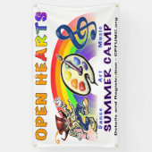 ハートのサマーキャンプを開けて下さい 横断幕 (縦)