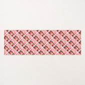 ハートのサングラスをかけたかわいいバレンタイン猫ちゃん ヨガマット (裏面(横))