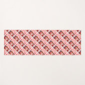 ハートのサングラスをかけたかわいいバレンタイン猫ちゃん ヨガマット (正面(横))