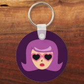 ハートのサングラス キーホルダー (正面)