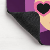 ハートのサングラス マウスパッド (コーナー)