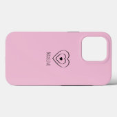 ハートのシンプルな手描きの名前(色指定可) Case-Mate iPhoneケース (裏面 (横))