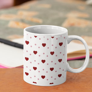 ハートのシームレスなパターン コーヒーマグカップ