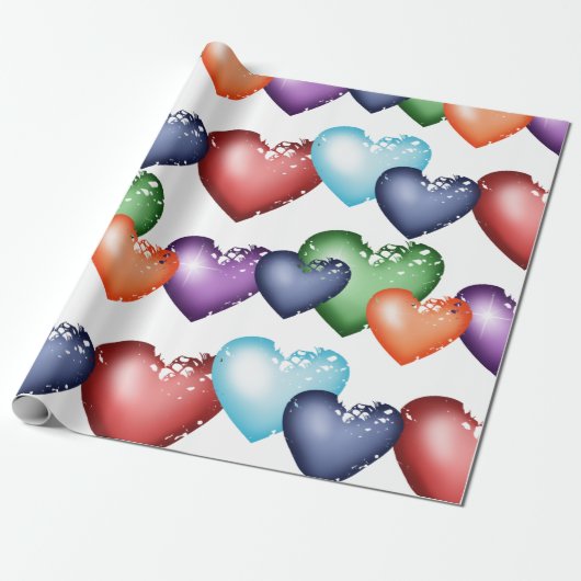 ハートのシームレスなパターン ラッピングペーパー (アンロールド)