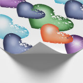 ハートのシームレスなパターン ラッピングペーパー (角)