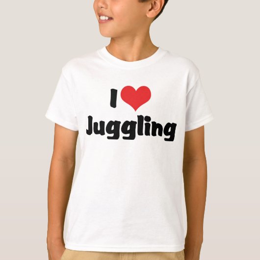 ハートのジャグリングが大好き Tシャツ (正面)