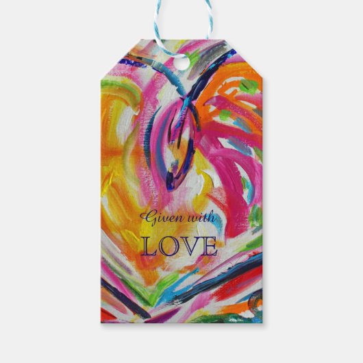 ハートのジョイカスタムラブラベル ギフトタグ (正面)