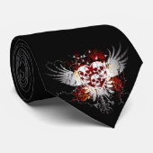ハートのスカルのタイ ネクタイ (ロール)
