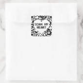 ハートのスキャン スクエアシール (バッグ)