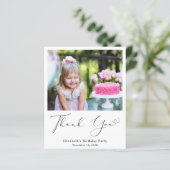 ハートのスクリプト写真 誕生日感謝カード (スタンド正面)