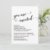 「ハートのスクリプト招待状 - 受付のみ」 招待状 (スタンド正面)