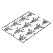 ハートのスパイラル模様の羊のポートレート写真ノートブック ノートブック (左側)