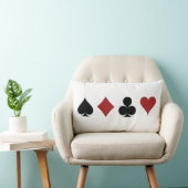 ハートのスペードのダイヤモンドクラブ白黒Colle ランバークッション (椅子)