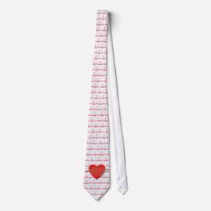 ハートのタイが付いているCARDIOGRAM ネクタイ