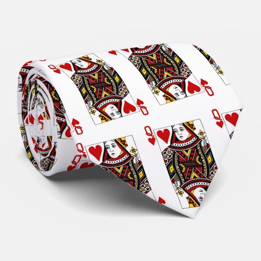 ハートのタイの女王!  彼のハートの隣で擦り切れた!! ネクタイ (ロール)