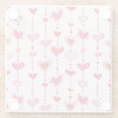 ハートのタイル ガラスコースター (裏面)