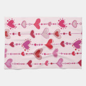 ハートのタイル キッチンタオル (横)