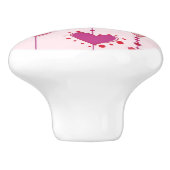 ハートのタイル セラミックノブ (側面)