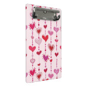 ハートのタイル ミニクリップボード (アングル)