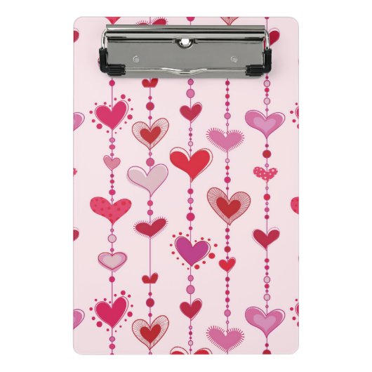 ハートのタイル ミニクリップボード (正面)