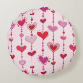 ハートのタイル ラウンドクッション (裏面)