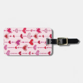 ハートのタイル ラゲッジタグ (正面横)