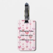 ハートのタイル ラゲッジタグ (裏面縦)