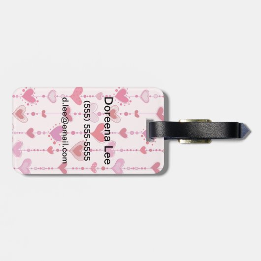 ハートのタイル ラゲッジタグ (裏面横)