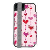 ハートのタイル INCIPIO iPhoneウォレットケース (フォリオ裏面)