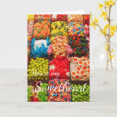 ハートのダブルグリーティングカード カード (黄色い花)