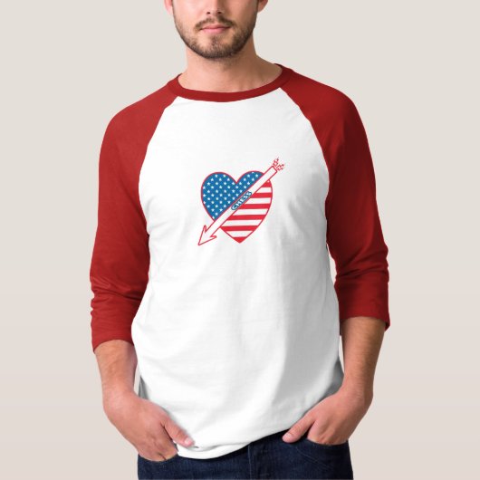 ハートのチェスの愛国者 Tシャツ (正面)