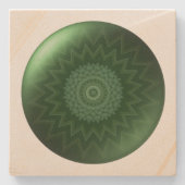 ハートのチャクラの正方形の石のコースター ストーンコースター (正面)