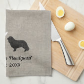 ハートのチャールズSilhouettes無頓着な王 キッチンタオル (四つ折り)