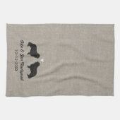 ハートのチャールズSilhouettes無頓着な王 キッチンタオル (横)