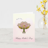 ハートのチューリップ 愛してる お母さんへの母の日カード カード (黄色い花)