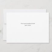 ハートのチョークボードデザインの感謝カード サンキューカード (裏面)